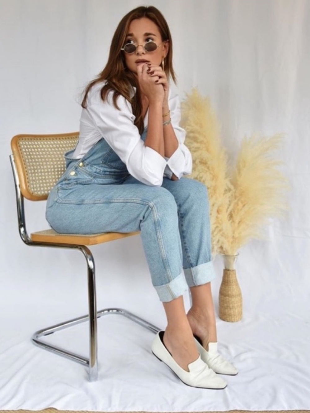 WEWOREWHAT Denim Jean Cotton Blue Overalls